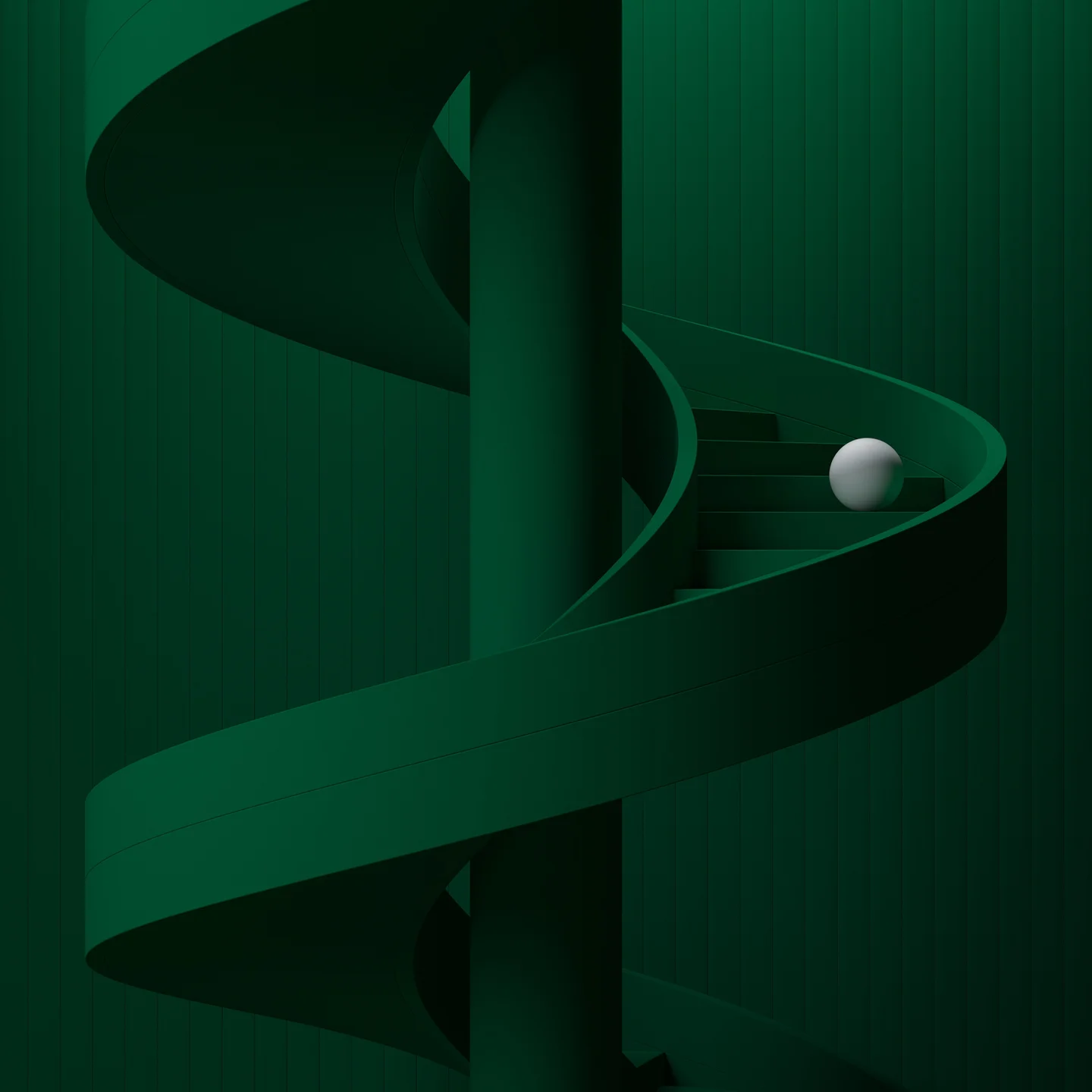 Sphere on Spiral Stairs