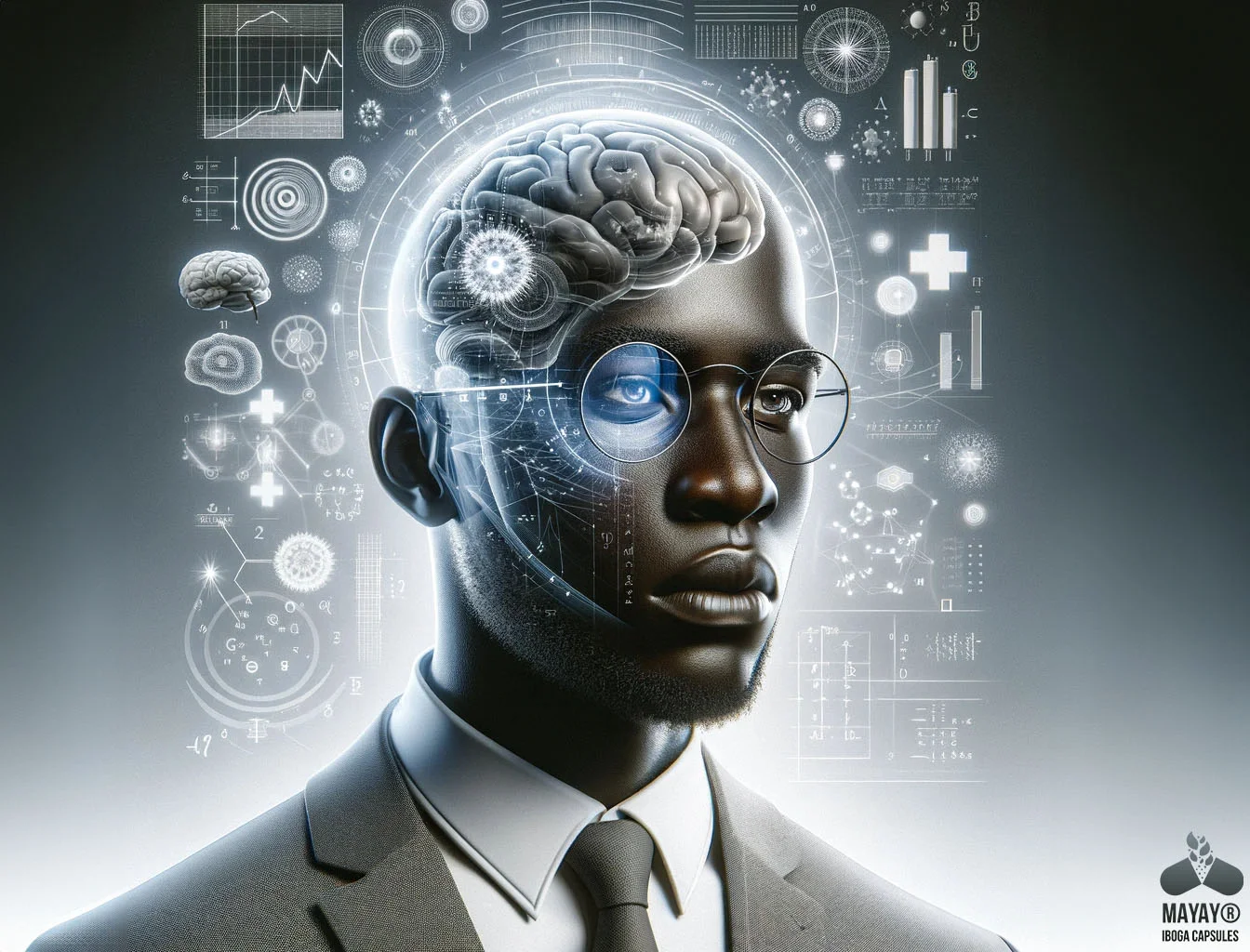 Homme d'affaires, intelligence artificielle, données